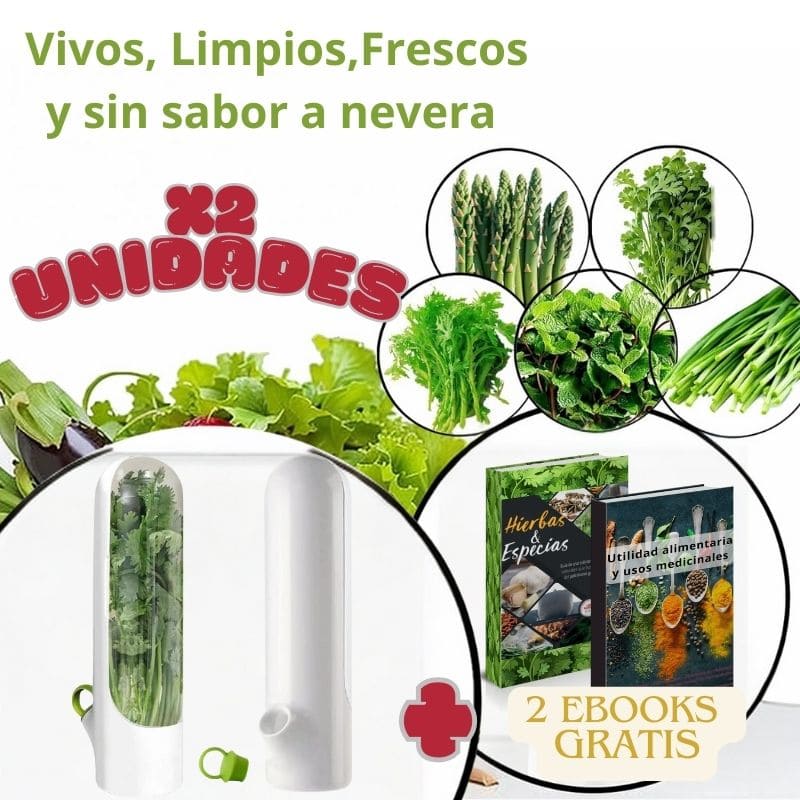 HerbStay Hierbas Siempre Frescas  x2 Unidades + 2 Ebook Premium gratis